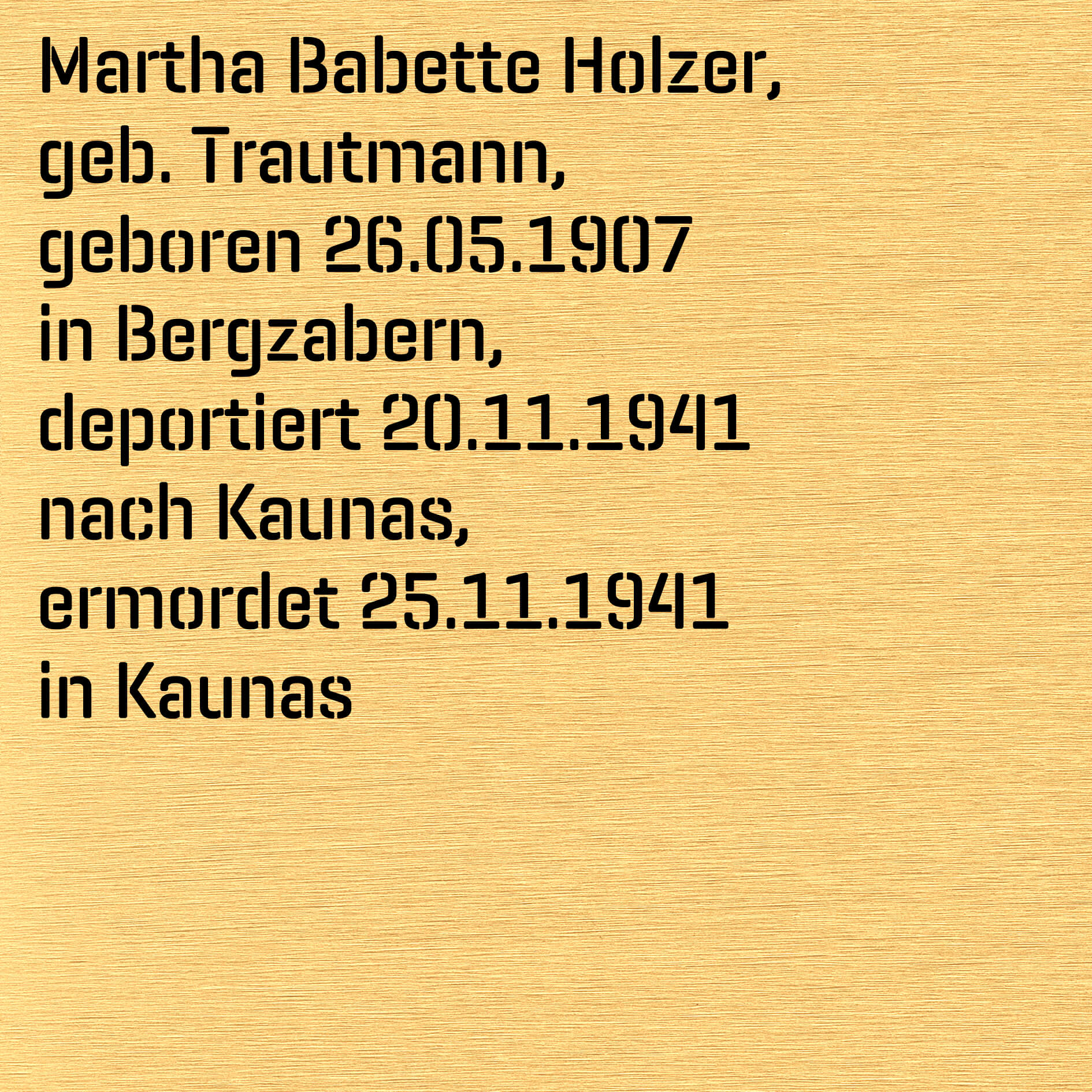 Martha Babette Holzer Holzer